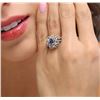 Image 2 : 14KT White Gold 1.09 ctw Tanzanite and Diamond Ring