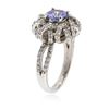 Image 7 : 14KT White Gold 1.09 ctw Tanzanite and Diamond Ring