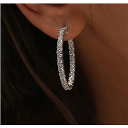 14KT White Gold 2.97 ctw Diamond Earrings