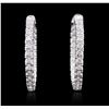 Image 3 : 14KT White Gold 2.97 ctw Diamond Earrings