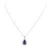 Image 3 : 14KT White Gold 3.34 ctw Tanzanite and Diamond Pendant With Chain