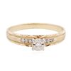 Image 1 : 10KT Two-Tone Gold 0.03 ctw Diamond Ring