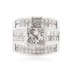 Image 1 : 18KT White Gold 6.19 ctw Diamond Ring