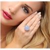 Image 1 : 14KT White Gold 32.59 ctw Agate and Diamond Ring
