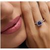 Image 1 : 14KT White Gold 1.53 ctw Tanzanite and Diamond Ring