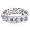 Image 3 : 14KT White Gold 21.12 ctw Tanzanite and Diamond Bracelet