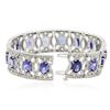 Image 7 : 14KT White Gold 21.12 ctw Tanzanite and Diamond Bracelet