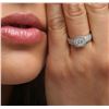 Image 4 : 14KT White Gold 0.87 ctw Diamond Ring