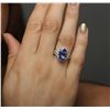 Image 2 : 18KT White Gold 3.59 ctw Tanzanite and Diamond Ring