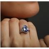 Image 5 : 18KT White Gold 3.59 ctw Tanzanite and Diamond Ring