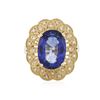 Image 3 : 14KT Yellow Gold 7.38 ctw Tanzanite and Diamond Ring