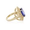 Image 6 : 14KT Yellow Gold 7.38 ctw Tanzanite and Diamond Ring