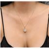 Image 5 : 14KT Yellow Gold 0.37 ctw Diamond Pendant With Chain