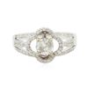 Image 1 : 14KT White Gold 0.52 ctw Diamond Engagement Ring