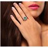 Image 2 : 14KT White Gold 1.74 ctw Emerald and Diamond Ring