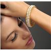 Image 1 : 14KT Yellow Gold Pearl Bangle
