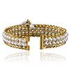 Image 7 : 14KT Yellow Gold Pearl Bangle