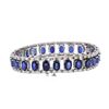 Image 4 : 14KT White Gold 21.50 ctw Sapphire and Diamond Bracelet
