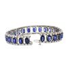 Image 7 : 14KT White Gold 21.50 ctw Sapphire and Diamond Bracelet
