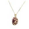 Image 6 : 14KT Yellow Gold 5.71 ctw Ruby and Diamond Pendant With Chain