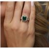 Image 1 : 14KT Yellow Gold 3.06 ctw Emerald and Diamond Ring