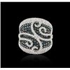 Image 3 : 18KT White Gold 3.72 ctw Diamond Ring
