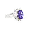Image 4 : 14KT White Gold 3.17 ctw Tanzanite and Diamond Ring