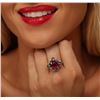 Image 5 : 14KT White Gold 6.87 ctw Ruby and Diamond Ring