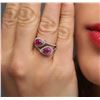 Image 2 : 14KT White Gold 3.24 ctw Ruby and Diamond Ring