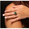 Image 2 : 14KT Yellow Gold 2.59 ctw Emerald and Diamond Ring