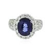 Image 3 : 14KT White Gold 4.79 ctw Sapphire and Diamond Ring