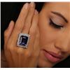 Image 5 : 14KT White Gold GIA Certified 30.18 ctw Tanzanite and Diamond Ring