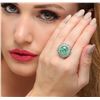 Image 2 : 18KT White Gold 13.45 ctw Tourmaline and Diamond Ring