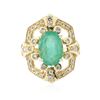 Image 3 : 14KT Yellow Gold 3.73 ctw Emerald and Diamond Ring