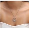 Image 2 : 14KT White Gold 1.64 ctw Diamond Pendant With Chain