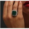 Image 6 : 14KT White Gold 14.17 ctw Emerald and Diamond Ring