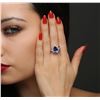Image 5 : 14KT White Gold 5.90 ctw Tanzanite and Diamond Ring