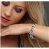 Image 1 : 14KT White Gold 7.92 ctw Tanzanite and Diamond Bracelet