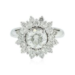 14KT White Gold 1.66 ctw Diamond Ring