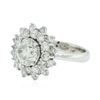 Image 2 : 14KT White Gold 1.66 ctw Diamond Ring