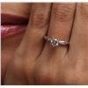 Image 2 : 14KT White Gold 0.41 ctw Round Diamond Solitaire Ring