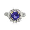 Image 1 : 14KT Two-Tone Gold 2.37 ctw Tanzanite and Diamond Ring