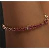 Image 6 : 14KT Yellow Gold 7.70 ctw Ruby and Diamond Bracelet