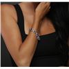 Image 5 : 14KT White Gold 24.00 ctw Tanzanite and Diamond Bracelet
