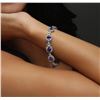 Image 6 : 14KT White Gold 24.00 ctw Tanzanite and Diamond Bracelet