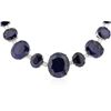 Image 4 : 14KT White Gold 85.76 ctw Sapphire Necklace