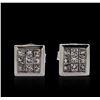 Image 3 : 14KT White Gold 0.69 ctw Diamond Earrings