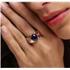 Image 5 : 14KT Rose Gold 4.69 ctw Sapphire and Diamond Ring