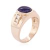 Image 6 : 14KT Rose Gold 4.69 ctw Sapphire and Diamond Ring