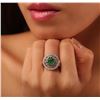 Image 1 : 14KT Yellow Gold 2.09 ctw Emerald and Diamond Ring